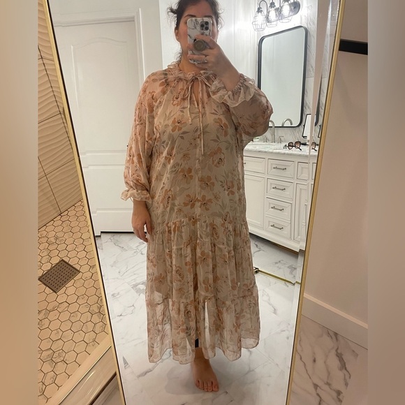 VICI Frolic Floral Tiered Boho Midi Dress Size M - Picture 4 of 14